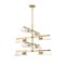 Designers Fountain Latitude 8 Light Modern Brushed Gold with Clear Glass Shades Chandelier For Dining Rooms D279M-8CH-BG - alternate 1